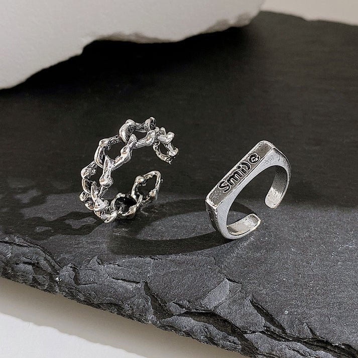 Smile Silver - Ring Set of 2